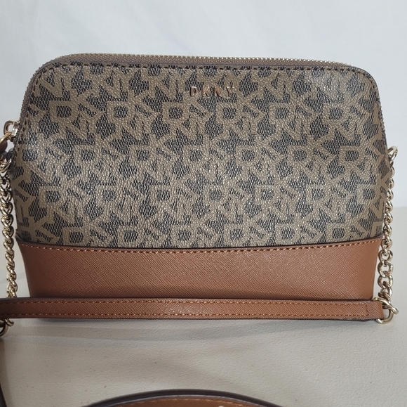 DKNY Bryant Park Top Zip Small Dome Faux Leather Crossbody Bag - Picture 1 of 12